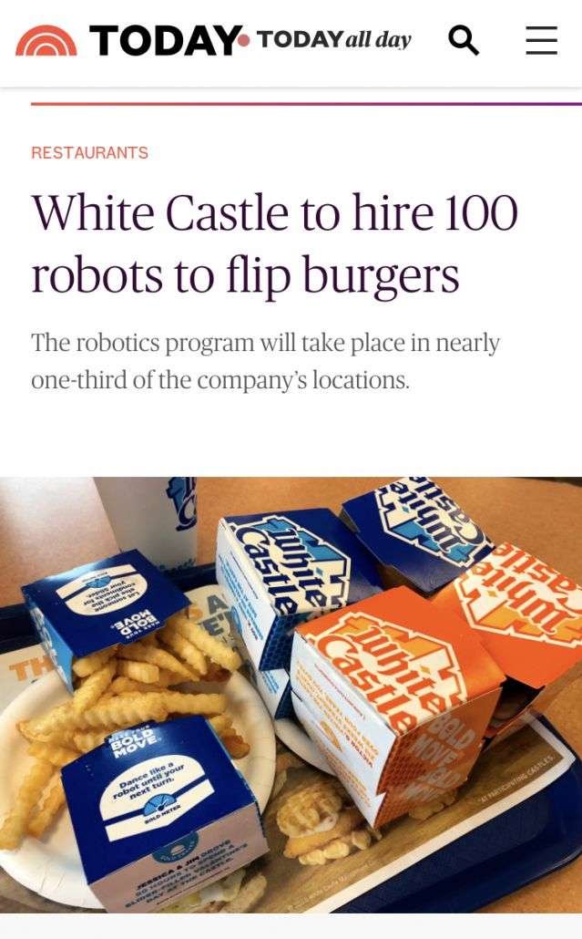 WEF Futurist: We Just Don’t Need the Majority of the Population | The Daily Bell 1 White Castle Robots
